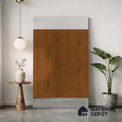 Wooden Look LM 23595 Autumn Oak 8 ft x 4 ft Autumn Weave Finish Decorative Laminate - 1 mm | Suitable for TV Unit, Wardrobe, Kitchen Cabinets