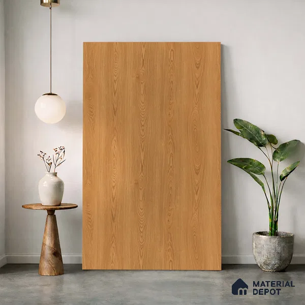 Wooden Look LM 23602 (SF 7285) Butterscotch Oak 8 ft x 4 ft Suede Finish Decorative Laminate - 1 mm | Suitable for TV Unit, Wardrobe, Kitchen Cabinets
