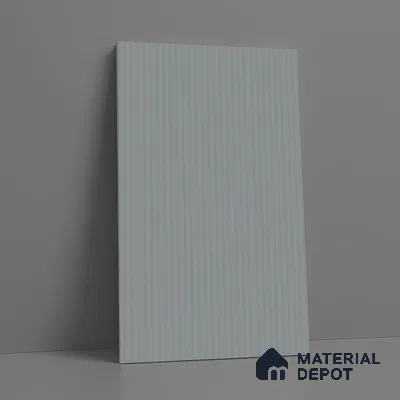 Nimbus Grey Fluted Solid Color LM 18335 8 ft x 4 ft Texture Finish Decorative Laminate - 1.25 mm | Suitable for TV Unit,Wardrobe, Kitchen Cabinets