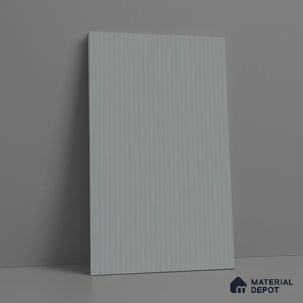 Nimbus Grey Fluted Solid Color LM 18335 8 ft x 4 ft Texture Finish Decorative Laminate - 1.25 mm | Suitable for TV Unit,Wardrobe, Kitchen Cabinets