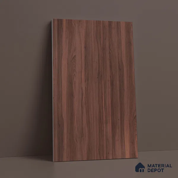 Wooden Fluted LM 18341 8 ft x 4 ft Texture Finish Decorative Laminate - 1.25 mm | Suitable for TV Unit,Wardrobe, Kitchen Cabinets