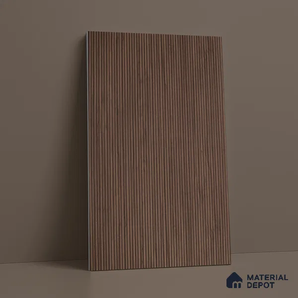 Wooden Fluted LM 18344 8 ft x 4 ft Texture Finish Decorative Laminate - 1.25 mm | Suitable for TV Unit,Wardrobe, Kitchen Cabinets