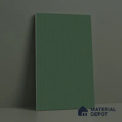 Deep Forest Green Fluted Solid Color LM 18350 8 ft x 4 ft Texture Finish Decorative Laminate - 1.25 mm | Suitable for TV Unit,Wardrobe, Kitchen Cabinets
