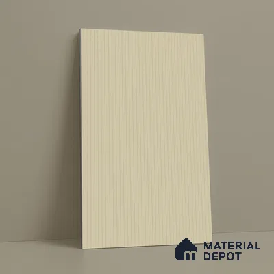 Light Beige Fluted Solid Color LM 18352 8 ft x 4 ft Texture Finish Decorative Laminate - 1.25 mm | Suitable for TV Unit,Wardrobe, Kitchen Cabinets