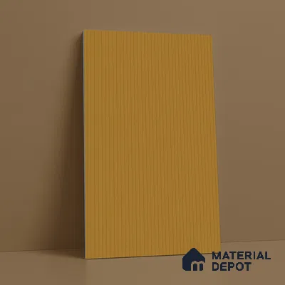Caramel Brown Fluted Solid Color LM 18355 8 ft x 4 ft Texture Finish Decorative Laminate - 1.25 mm | Suitable for TV Unit,Wardrobe, Kitchen Cabinets