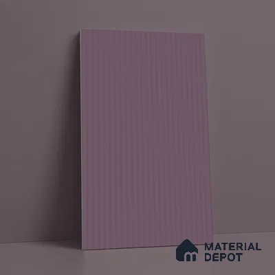 Deep Lavender Fluted Solid Color LM 18367 8 ft x 4 ft Texture Finish Decorative Laminate - 1.25 mm | Suitable for TV Unit,Wardrobe, Kitchen Cabinets