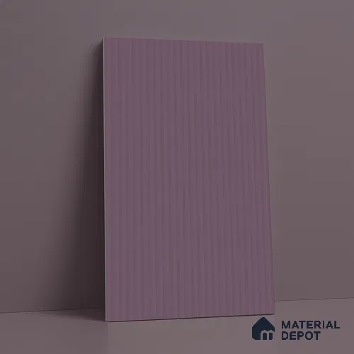 Deep Lavender Fluted Solid Color LM 18367 8 ft x 4 ft Texture Finish Decorative Laminate - 1.25 mm | Suitable for TV Unit,Wardrobe, Kitchen Cabinets