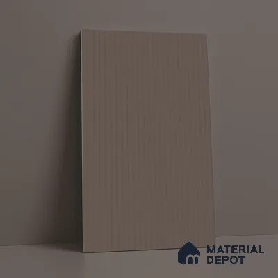 Deep Taupe Brown Fluted Solid Color LM 18374 8 ft x 4 ft Texture Finish Decorative Laminate - 1.25 mm | Suitable for TV Unit,Wardrobe, Kitchen Cabinets