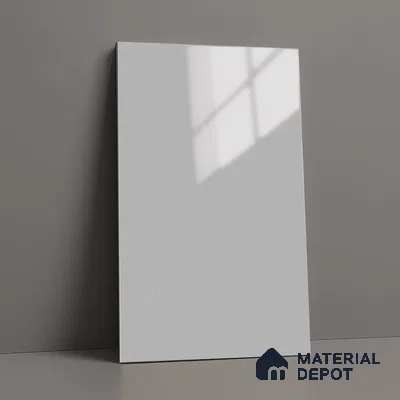Pure White Solid Color Acrylic Laminate LM 24629 8 ft x 4 ft High Gloss Finish - 1.5 mm | Matching Edgeband code - EB 02112 | Suitable for Living Room, Kitchen, Office