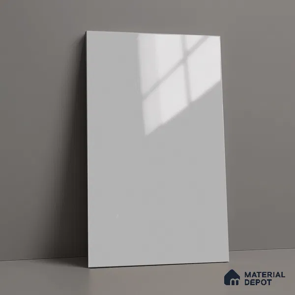 Pure White Solid Color Acrylic Laminate LM 24629 8 ft x 4 ft High Gloss Finish - 1.5 mm | Matching Edgeband code - EB 02112 | Suitable for Living Room, Kitchen, Office