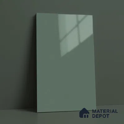 Muted Sage Green Solid Color Acrylic Laminate LM 24630 8 ft x 4 ft High Gloss Finish - 1.5 mm | Matching Edgeband code - EB 02113 | Suitable for Living Room, Kitchen, Office