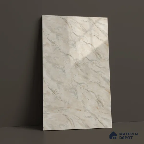 Cream Marble Acrylic Laminate LM 24631 8 ft x 4 ft High Gloss Finish - 1.5 mm | Suitable for TV Unit, Wardrobe, Cabinets