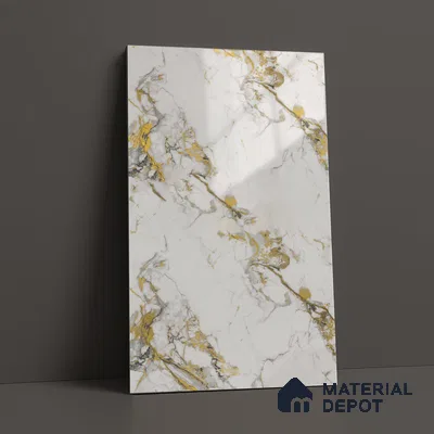 Cream Marble Acrylic Laminate LM 24632 8 ft x 4 ft High Gloss Finish - 1.5 mm | Suitable for TV Unit, Wardrobe, Cabinets