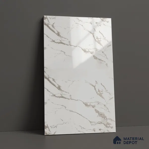 Cream Marble Acrylic Laminate LM 24633 8 ft x 4 ft High Gloss Finish - 1.5 mm | Suitable for TV Unit, Wardrobe, Cabinets