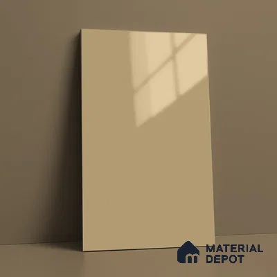 Warm Beige Solid Color Acrylic Laminate LM 24636 8 ft x 4 ft High Gloss Finish - 1.5 mm | Matching Edgeband code - EB 02095 | Suitable for Living Room, Kitchen, Office