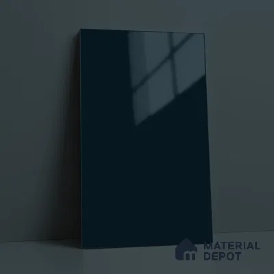 Midnight Blue Solid Color Acrylic Laminate LM 24638 8 ft x 4 ft High Gloss Finish - 1.5 mm | Matching Edgeband code - EB 02098 | Suitable for Living Room, Kitchen, Office