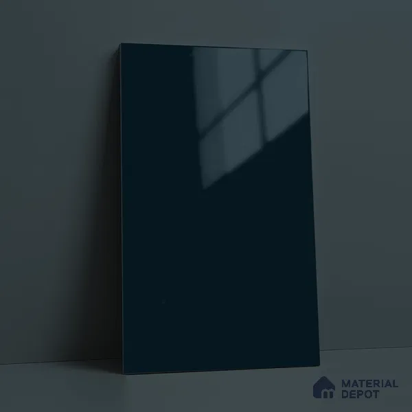 Midnight Blue Solid Color Acrylic Laminate LM 24638 8 ft x 4 ft High Gloss Finish - 1.5 mm | Matching Edgeband code - EB 02098 | Suitable for Living Room, Kitchen, Office