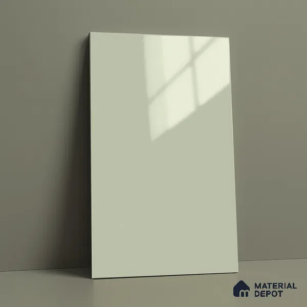 Pale Mint Green Solid Color Acrylic Laminate LM 24646 8 ft x 4 ft High Gloss Finish - 1.5 mm | Matching Edgeband code - EB 02077 | Suitable for Living Room, Kitchen, Office