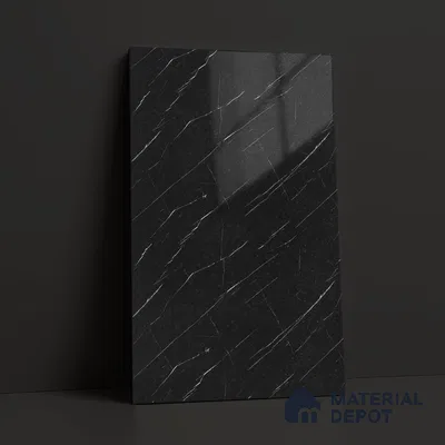 Black Marble Acrylic Laminate LM 24304 8 ft x 4 ft High Gloss Finish - 1.5 mm | Suitable for TV Unit, Wardrobe, Cabinets