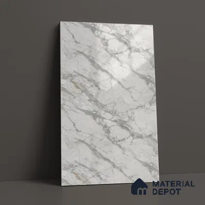 Grey Marble Acrylic Laminate LM 24306 8 ft x 4 ft High Gloss Finish - 1.5 mm | Suitable for TV Unit, Wardrobe, Cabinets