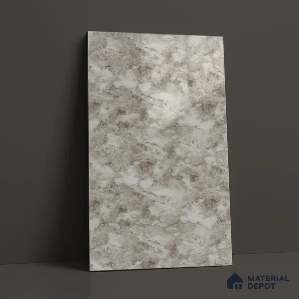 White Marble Acrylic Laminate LM 24307 8 ft x 4 ft High Gloss Finish - 1.5 mm | Suitable for TV Unit, Wardrobe, Cabinets