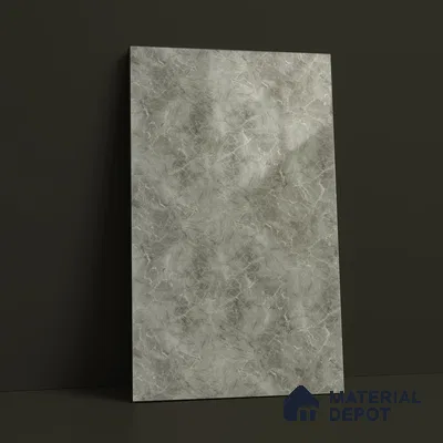 Grey Marble Acrylic Laminate LM 24309 8 ft x 4 ft High Gloss Finish - 1.5 mm | Suitable for TV Unit, Wardrobe, Cabinets