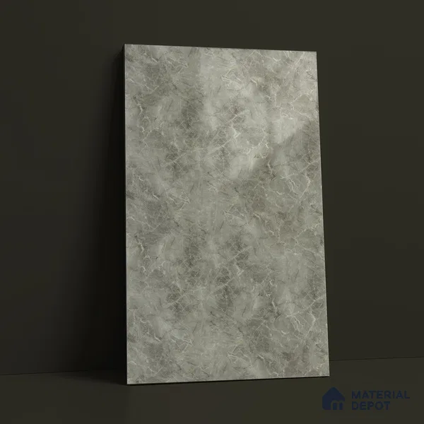 Grey Marble Acrylic Laminate LM 24309 8 ft x 4 ft High Gloss Finish - 1.5 mm | Suitable for TV Unit, Wardrobe, Cabinets