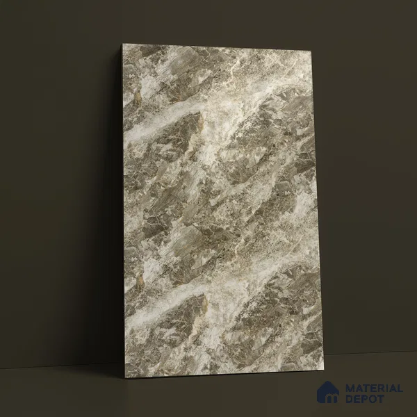 Brown Marble Acrylic Laminate LM 24313 8 ft x 4 ft High Gloss Finish - 1.5 mm | Suitable for TV Unit, Wardrobe, Cabinets