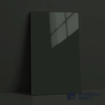 Deep Forest Green Solid Color Acrylic Laminate LM 24322 8 ft x 4 ft High Gloss Finish - 1.5 mm | Matching Edgeband code - EB 02114 | Suitable for Living Room, Kitchen, Office