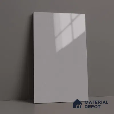High Gloss White Solid Color Acrylic Laminate LM 24323 8 ft x 4 ft High Gloss Finish - 1.5 mm | Matching Edgeband code - EB 02115 | Suitable for Living Room, Kitchen, Office