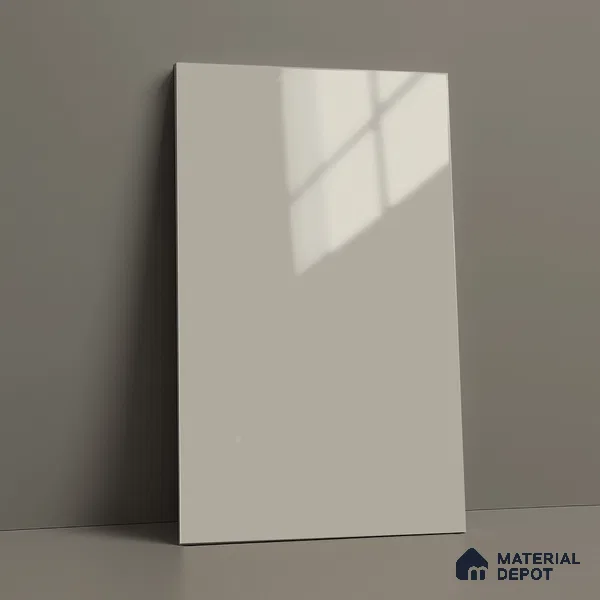 Soft White Solid Color Acrylic Laminate LM 24325 8 ft x 4 ft High Gloss Finish - 1.5 mm | Matching Edgeband code - EB 02116 | Suitable for Living Room, Kitchen, Office