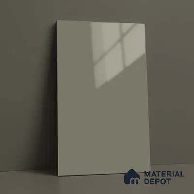 Warm Grey Solid Color Acrylic Laminate LM 24330 8 ft x 4 ft High Gloss Finish - 1.5 mm | Matching Edgeband code - EB 02120 | Suitable for TV Unit, Wardrobe, Cabinets
