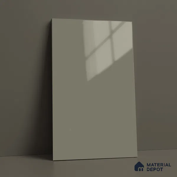 Warm Grey Solid Color Acrylic Laminate LM 24330 8 ft x 4 ft High Gloss Finish - 1.5 mm | Matching Edgeband code - EB 02120 | Suitable for TV Unit, Wardrobe, Cabinets
