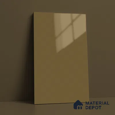 Olive Brown Solid Color Acrylic Laminate LM 24331 8 ft x 4 ft High Gloss Finish - 1.5 mm | Matching Edgeband code - EB 02121 | Suitable for Living Room, Kitchen, Office