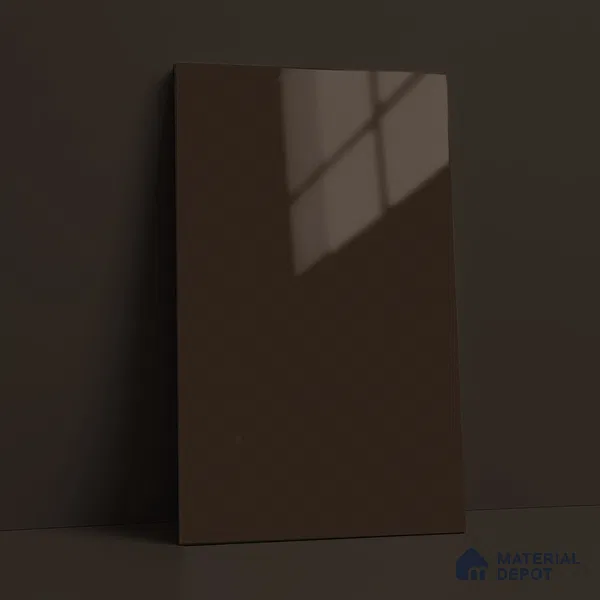 Espresso Brown Solid Color Acrylic Laminate LM 24333 8 ft x 4 ft High Gloss Finish - 1.5 mm | Matching Edgeband code - EB 02123 | Suitable for Living Room, Kitchen, Office