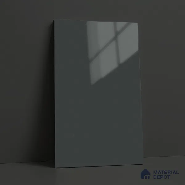 Deep Olive Green Solid Color Acrylic Laminate LM 24335 8 ft x 4 ft High Gloss Finish - 1.5 mm | Matching Edgeband code - EB 02125 | Suitable for Living Room, Kitchen, Office