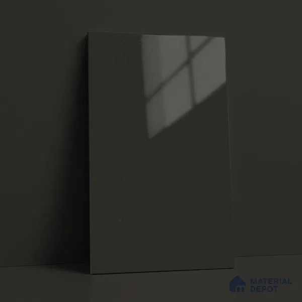 Deep Forest Green Solid Color Acrylic Laminate LM 24336 8 ft x 4 ft High Gloss Finish - 1.5 mm | Matching Edgeband code - EB 02126 | Suitable for Living Room, Kitchen, Office