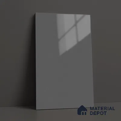 Charcoal Grey Solid Color Acrylic Laminate LM 24338 8 ft x 4 ft High Gloss Finish - 1.5 mm | Matching Edgeband code - EB 02128 | Suitable for Living Room, Kitchen, Office