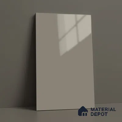 Warm Ivory Solid Color Acrylic Laminate LM 24345 8 ft x 4 ft High Gloss Finish - 1.5 mm | Matching Edgeband code - EB 02129 | Suitable for Living Room, Kitchen, Office