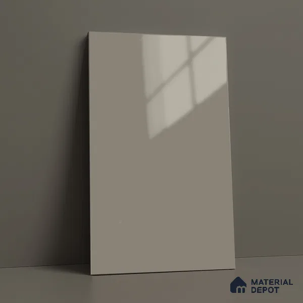 Warm Ivory Solid Color Acrylic Laminate LM 24345 8 ft x 4 ft High Gloss Finish - 1.5 mm | Matching Edgeband code - EB 02129 | Suitable for Living Room, Kitchen, Office