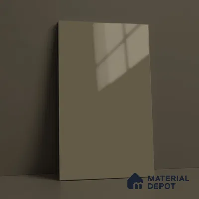 Taupe Brown Solid Color Acrylic Laminate LM 24347 8 ft x 4 ft High Gloss Finish - 1.5 mm | Matching Edgeband code - EB 02130 | Suitable for Living Room, Kitchen, Office