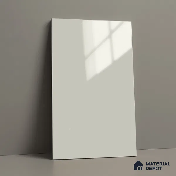 Solid White Solid Color Acrylic Laminate LM 24522 8 ft x 4 ft High Gloss Finish - 1.5 mm | Matching Edgeband code - EB 02076 | Suitable for Living Room, Kitchen, Office