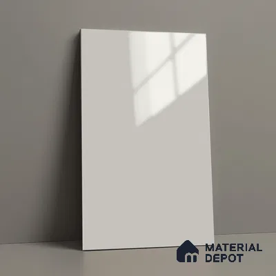 Solid White Solid Color Acrylic Laminate LM 24523 8 ft x 4 ft High Gloss Finish - 1.5 mm | Matching Edgeband code - EB 02068 | Suitable for Living Room, Kitchen, Office