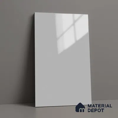 Solid White Solid Color Acrylic Laminate LM 24524 8 ft x 4 ft High Gloss Finish - 1.5 mm | Matching Edgeband code - EB 02106 | Suitable for Living Room, Kitchen, Office