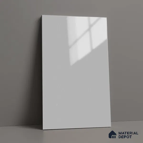 Solid White Solid Color Acrylic Laminate LM 24524 8 ft x 4 ft High Gloss Finish - 1.5 mm | Matching Edgeband code - EB 02106 | Suitable for Living Room, Kitchen, Office