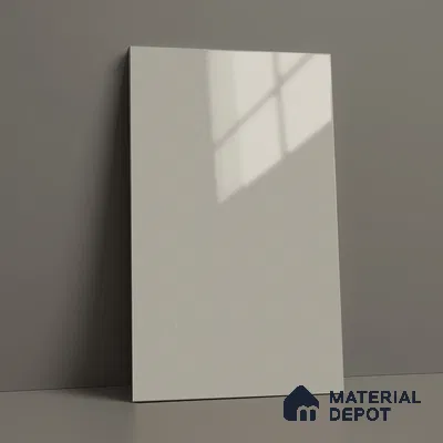 Pearl White Solid Color Acrylic Laminate LM 24525 8 ft x 4 ft High Gloss Finish - 1.5 mm | Matching Edgeband code - EB 02107 | Suitable for Living Room, Kitchen, Office