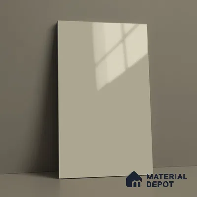 Warm Beige Solid Color Acrylic Laminate LM 24526 8 ft x 4 ft High Gloss Finish - 1.5 mm | Matching Edgeband code - EB 02087 | Suitable for Living Room, Kitchen, Office