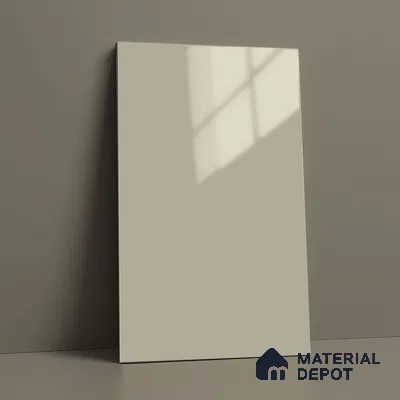 Soft Cream Solid Color Acrylic Laminate LM 24527 8 ft x 4 ft High Gloss Finish - 1.5 mm | Matching Edgeband code - EB 02079 | Suitable for Living Room, Kitchen, Office