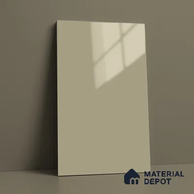 Warm Beige Solid Color Acrylic Laminate LM 24528 8 ft x 4 ft High Gloss Finish - 1.5 mm | Matching Edgeband code - EB 02071 | Suitable for Living Room, Kitchen, Office