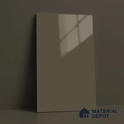 Musk Grey Solid Color Acrylic Laminate LM 24530 8 ft x 4 ft High Gloss Finish - 1.5 mm | Matching Edgeband code - EB 02092 | Suitable for Living Room, Kitchen, Office